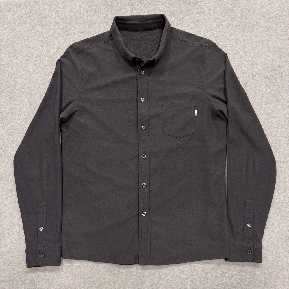 Vuori Shirt Mens S Grey Long Sleeve Ace Button Down